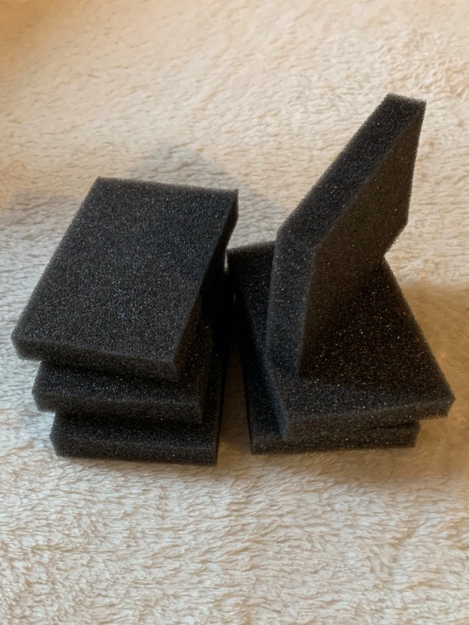 Lot 6 mousses éponge rectangulaires fines
